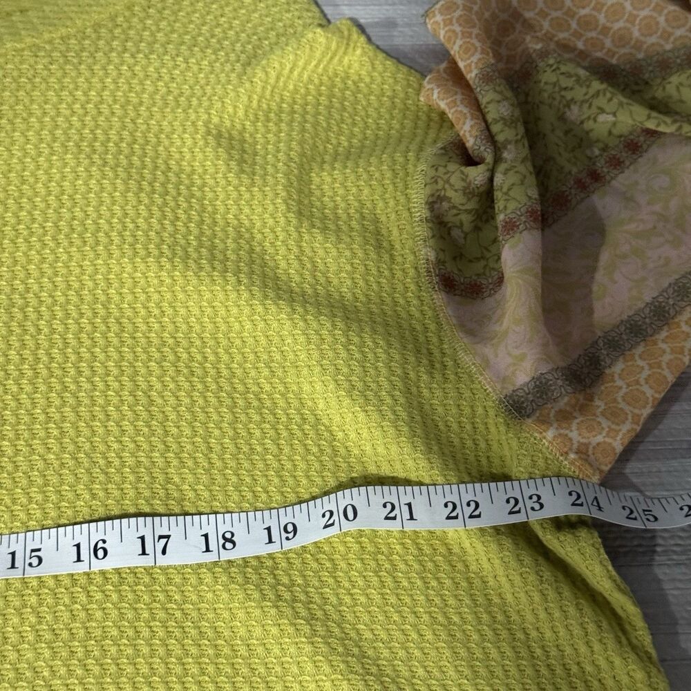 Blu Pepper Yellow Embroidered Blouse Long Sleeve  Size Large - Picture 7 of 8